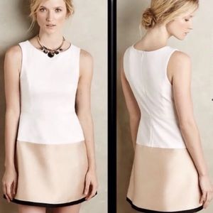 Maeve Colorblock Gold Dipped Dress